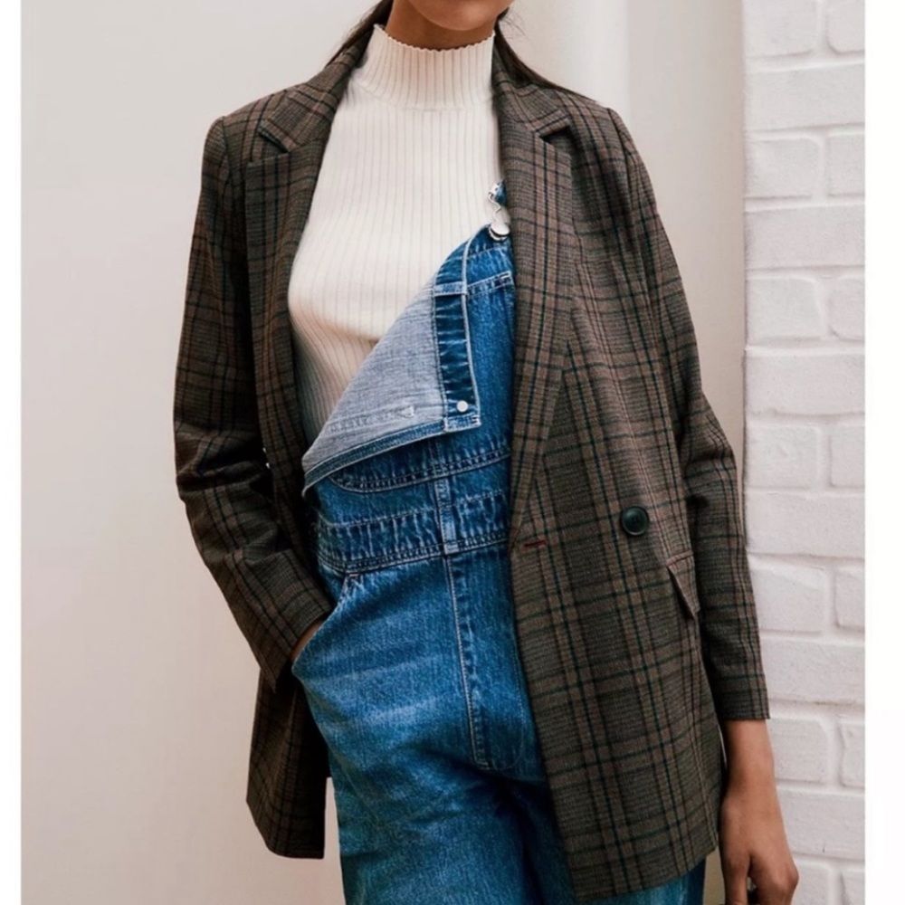 Madewell Women Plus Size Brown Plaid Blazer - 3X - NWT - Picture 10 of 10